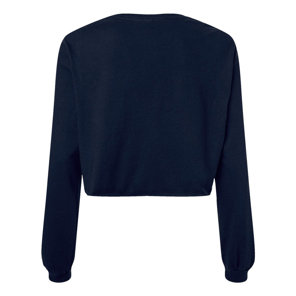 BELLA + CANVAS Women's FWD Fashion Crop Long Sleeve Tee - Navy - Back
