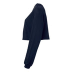 BELLA + CANVAS Women's FWD Fashion Crop Long Sleeve Tee - Navy - Direct Side