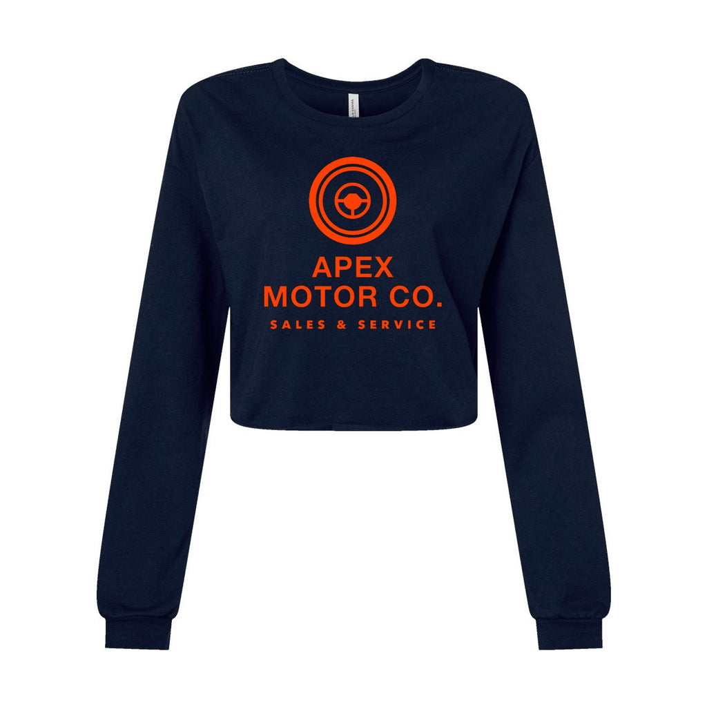 BELLA + CANVAS Women's FWD Fashion Crop Long Sleeve Tee - Navy - Front