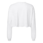 BELLA + CANVAS Women's FWD Fashion Crop Long Sleeve Tee - White - Back
