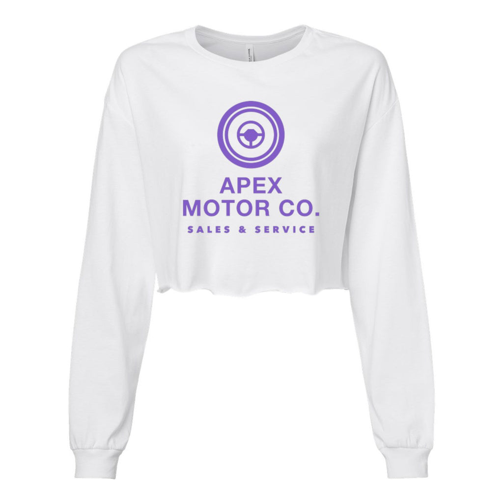 BELLA + CANVAS Women's FWD Fashion Crop Long Sleeve Tee - White - Front