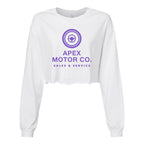 BELLA + CANVAS Women's FWD Fashion Crop Long Sleeve Tee - White - Front