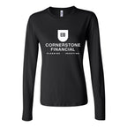 BELLA + CANVAS Women's Jersey Long Sleeve Tee - Black - Front