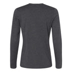 BELLA + CANVAS Women's Jersey Long Sleeve Tee - Dark Grey Heather - Back