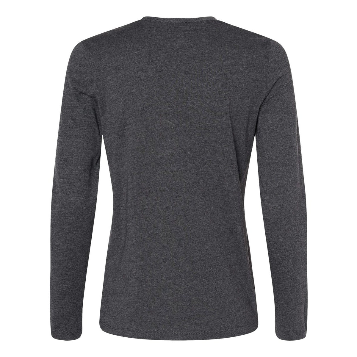BELLA + CANVAS Women's Jersey Long Sleeve Tee - Dark Grey Heather - Back