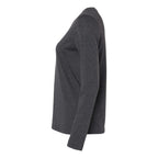 BELLA + CANVAS Women's Jersey Long Sleeve Tee - Dark Grey Heather - Direct Side