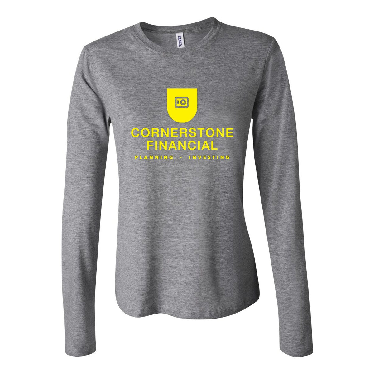 BELLA + CANVAS Women's Jersey Long Sleeve Tee - Deep Heather - Front