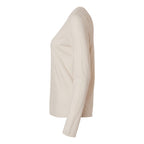 BELLA + CANVAS Women's Jersey Long Sleeve Tee - Heather Dust - Direct Side