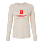 BELLA + CANVAS Women's Jersey Long Sleeve Tee - Heather Dust - Front