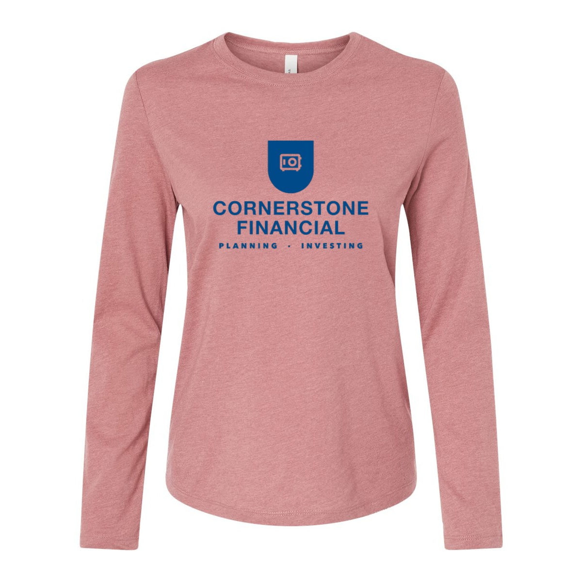 BELLA + CANVAS Women's Jersey Long Sleeve Tee - Heather Mauve - Front