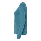 BELLA + CANVAS Women's Jersey Long Sleeve Tee - Heather Slate - Direct Side