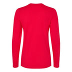 BELLA + CANVAS Women's Jersey Long Sleeve Tee - Red - Back