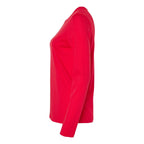 BELLA + CANVAS Women's Jersey Long Sleeve Tee - Red - Direct Side
