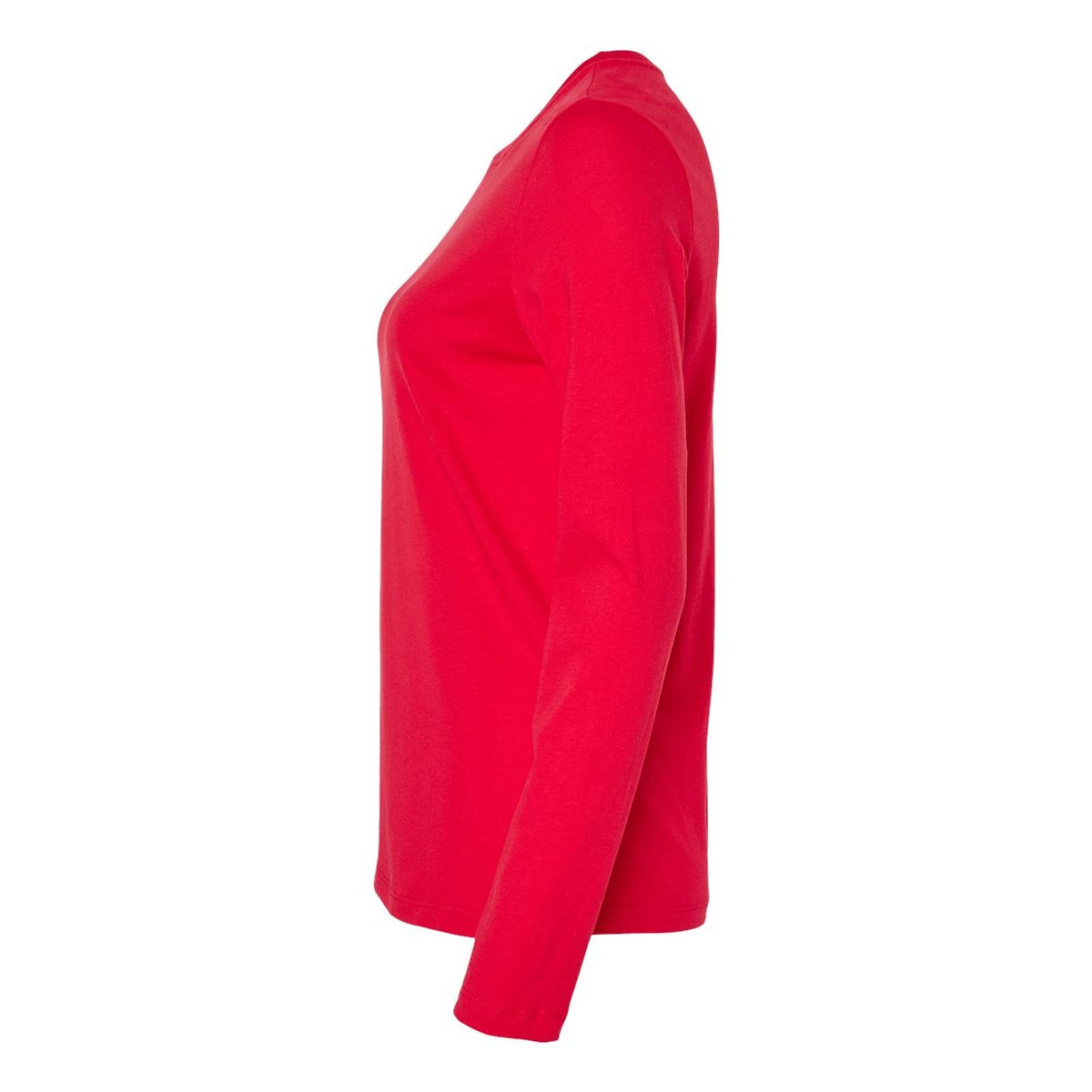 BELLA + CANVAS Women's Jersey Long Sleeve Tee - Red - Direct Side
