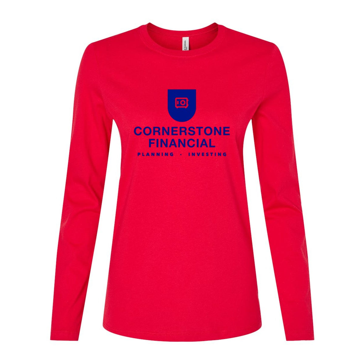 BELLA + CANVAS Women's Jersey Long Sleeve Tee - Red - Front