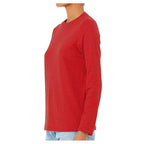 BELLA + CANVAS Women's Jersey Long Sleeve Tee - Red - On Model Side