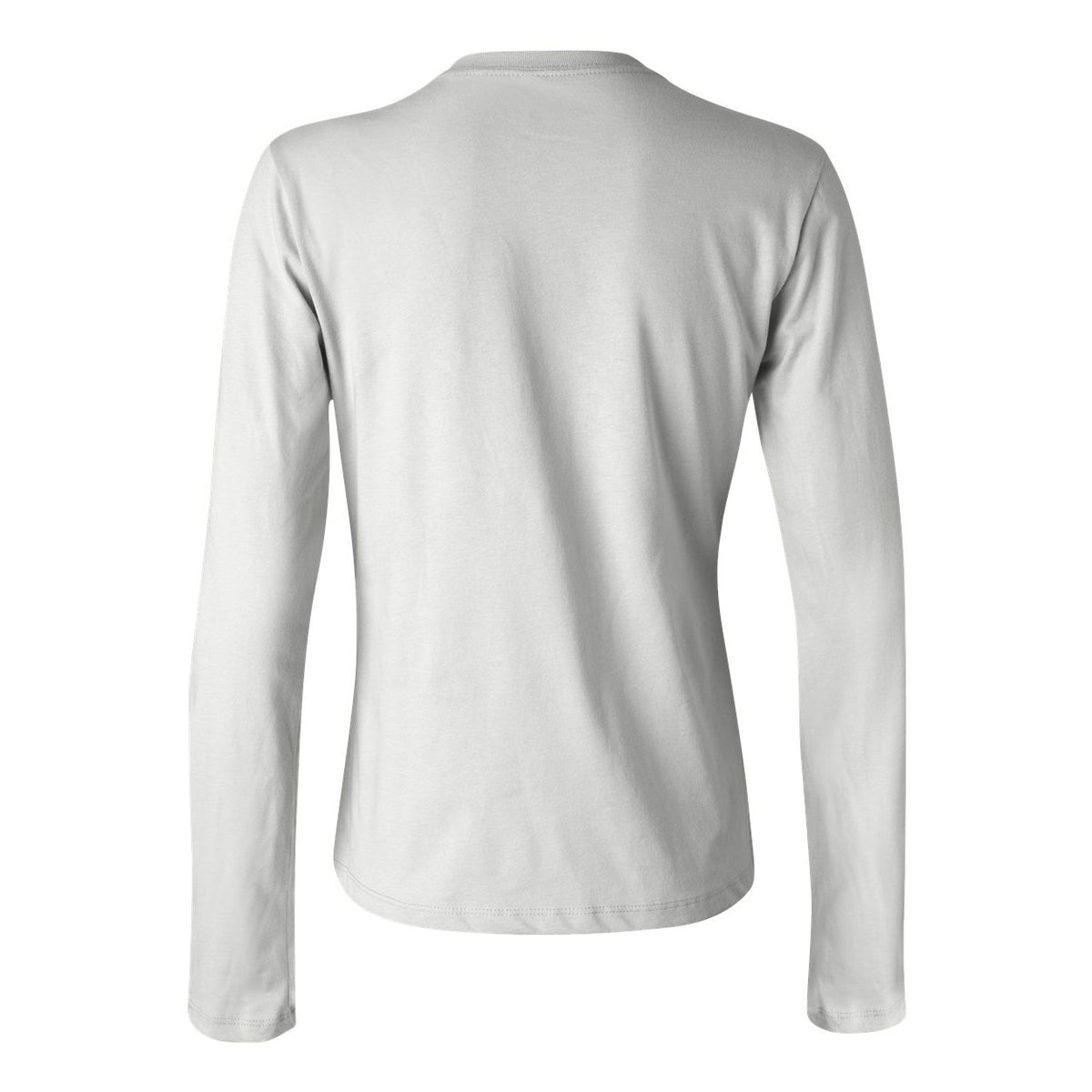 BELLA + CANVAS Women's Jersey Long Sleeve Tee - White - Back