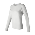 BELLA + CANVAS Women's Jersey Long Sleeve Tee - White - Side