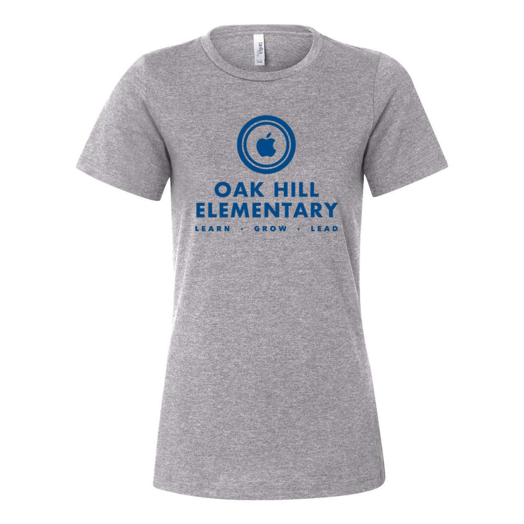 BELLA + CANVAS Women's Relaxed Fit Heather CVC Tee - Athletic Heather - Front