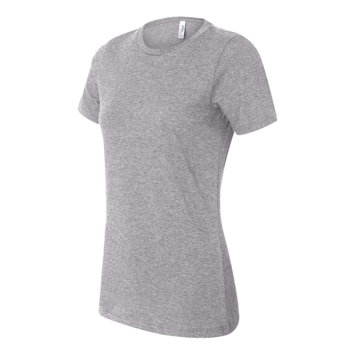 BELLA + CANVAS Women's Relaxed Fit Heather CVC Tee - Athletic Heather - Side
