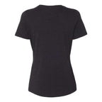 BELLA + CANVAS Women's Relaxed Fit Heather CVC Tee - Black Heather - Back