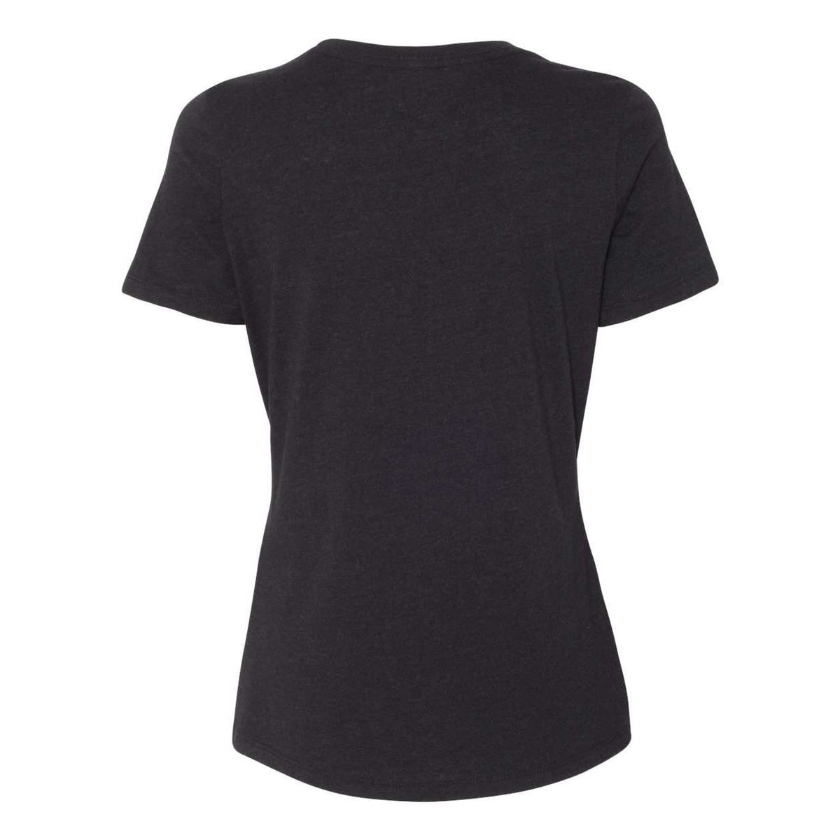 BELLA + CANVAS Women's Relaxed Fit Heather CVC Tee - Black Heather - Back