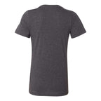 BELLA + CANVAS Women's Relaxed Fit Heather CVC Tee - Dark Grey Heather - Back