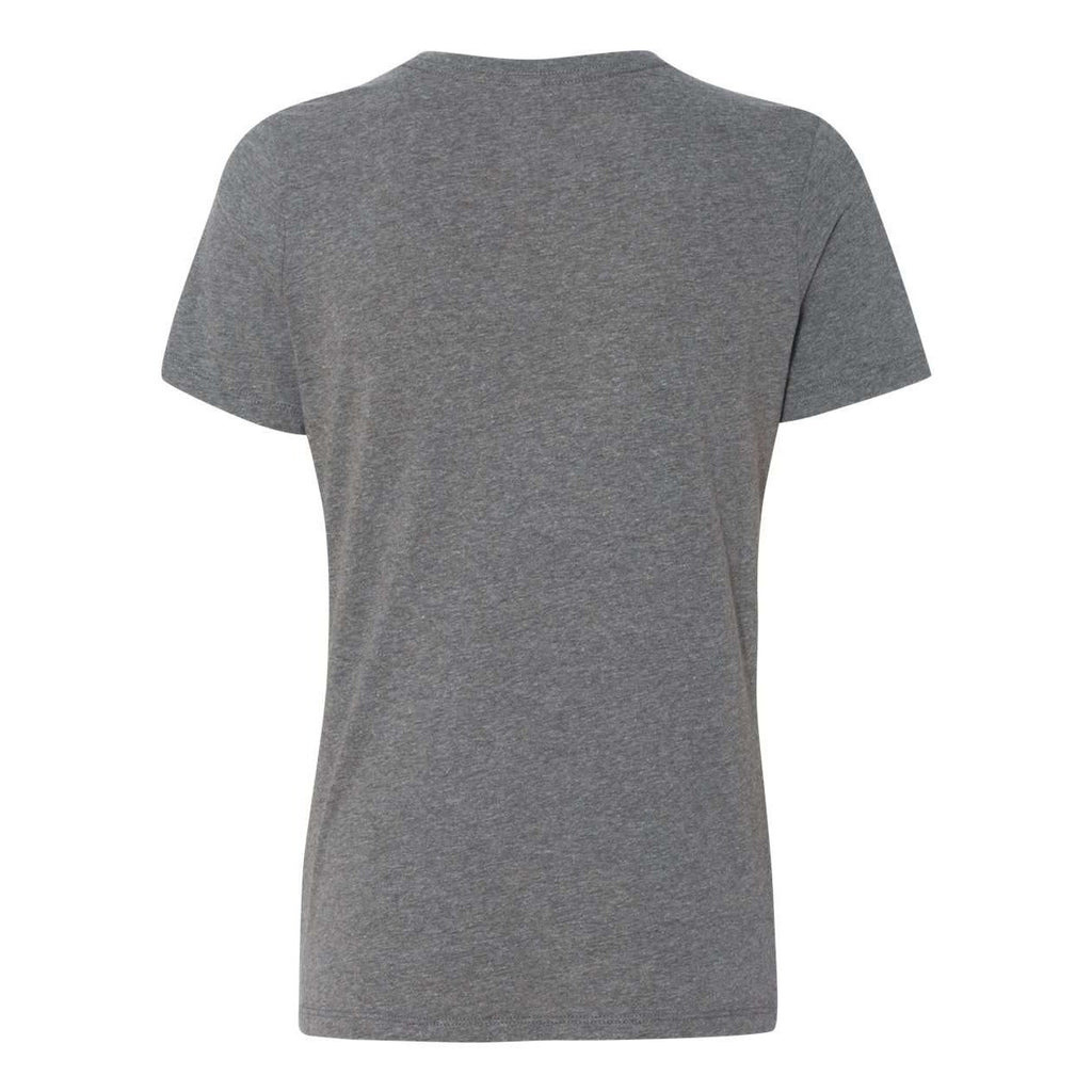 BELLA + CANVAS Women's Relaxed Fit Heather CVC Tee - Deep Heather - Back