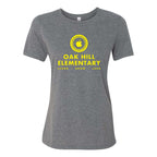 BELLA + CANVAS Women's Relaxed Fit Heather CVC Tee - Deep Heather - Front