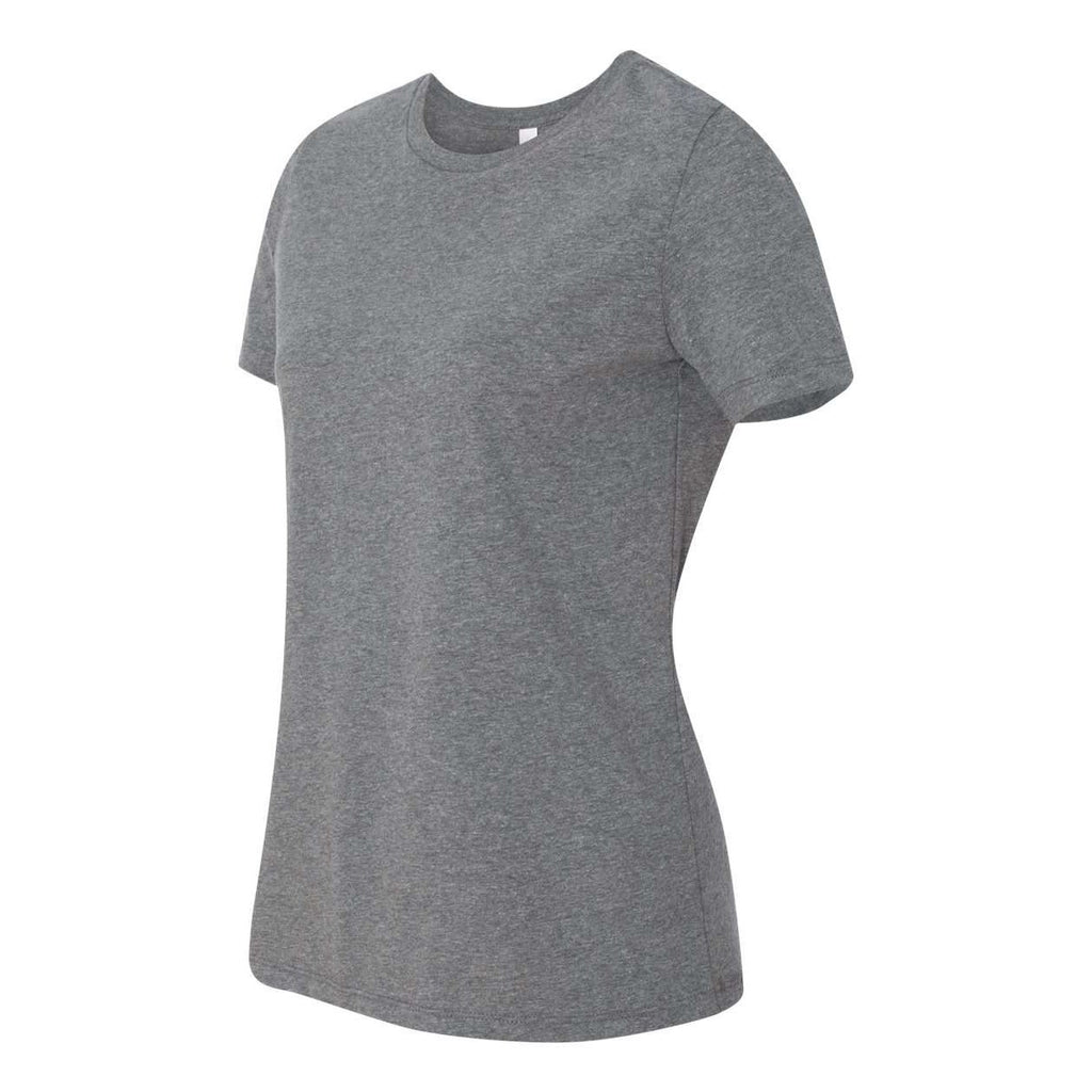 BELLA + CANVAS Women's Relaxed Fit Heather CVC Tee - Deep Heather - Side