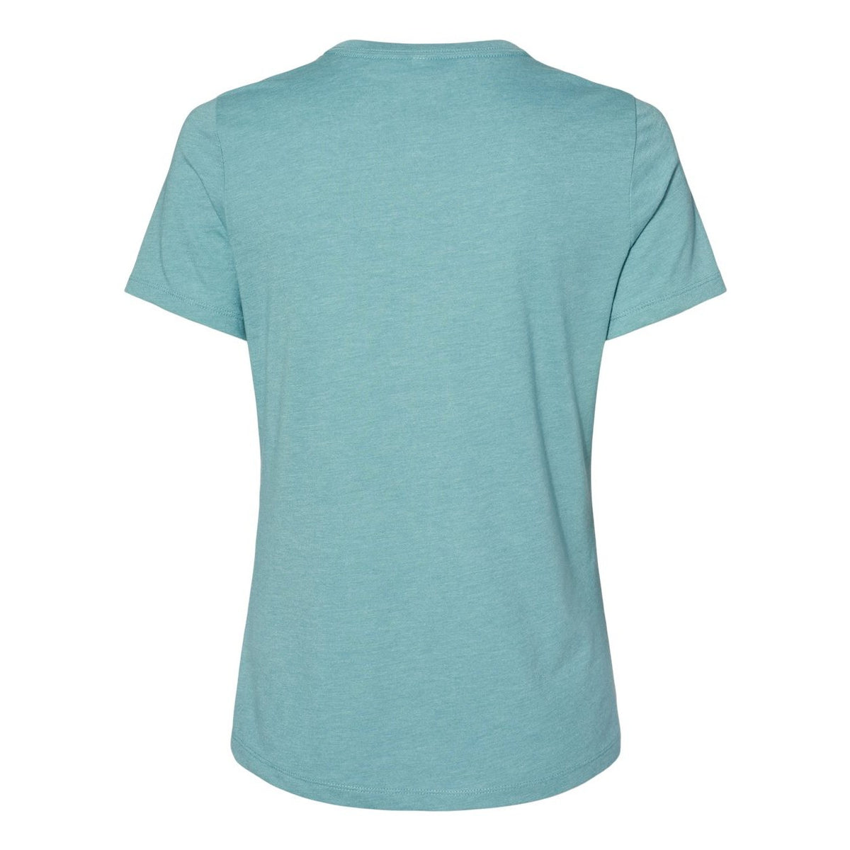 BELLA + CANVAS Women's Relaxed Fit Heather CVC Tee - Heather Blue Lagoon - Back