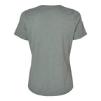 BELLA + CANVAS Women's Relaxed Fit Heather CVC Tee - Heather Blue Storm - Back