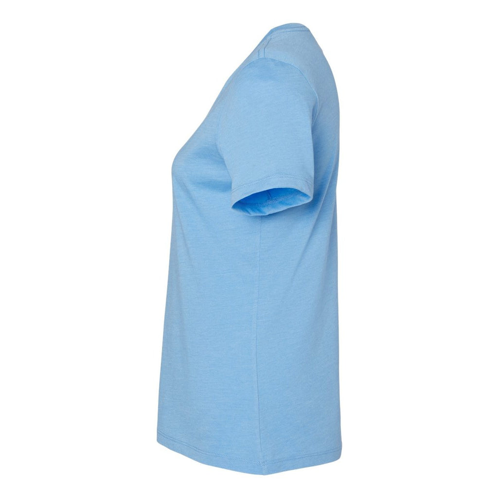 BELLA + CANVAS Women's Relaxed Fit Heather CVC Tee - Heather Carolina Blue - Direct Side