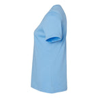 BELLA + CANVAS Women's Relaxed Fit Heather CVC Tee - Heather Carolina Blue - Direct Side