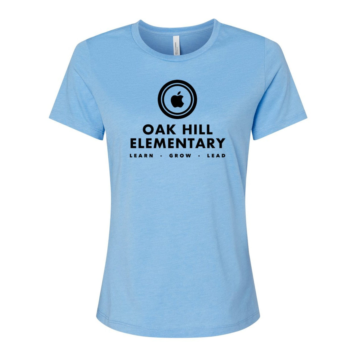 BELLA + CANVAS Women's Relaxed Fit Heather CVC Tee - Heather Carolina Blue - Front