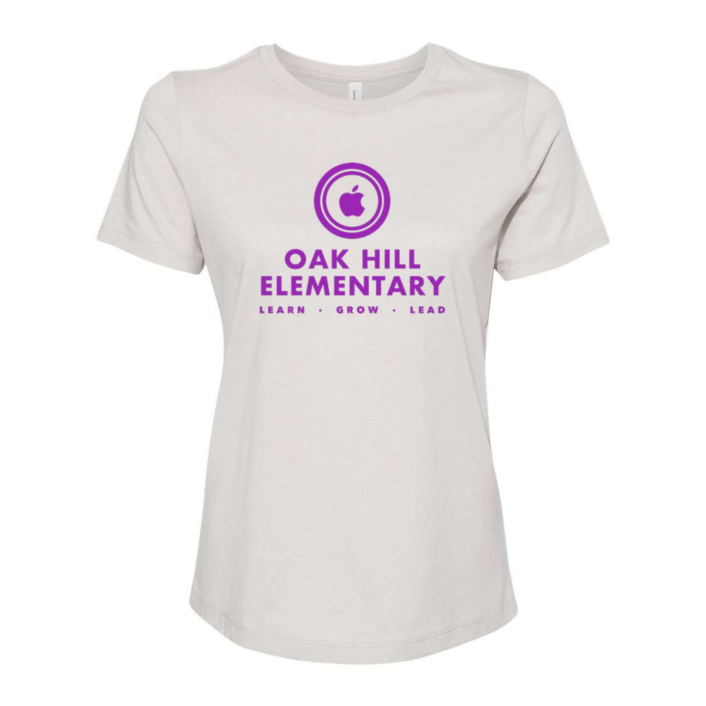 BELLA + CANVAS Women's Relaxed Fit Heather CVC Tee - Heather Cool Grey - Front