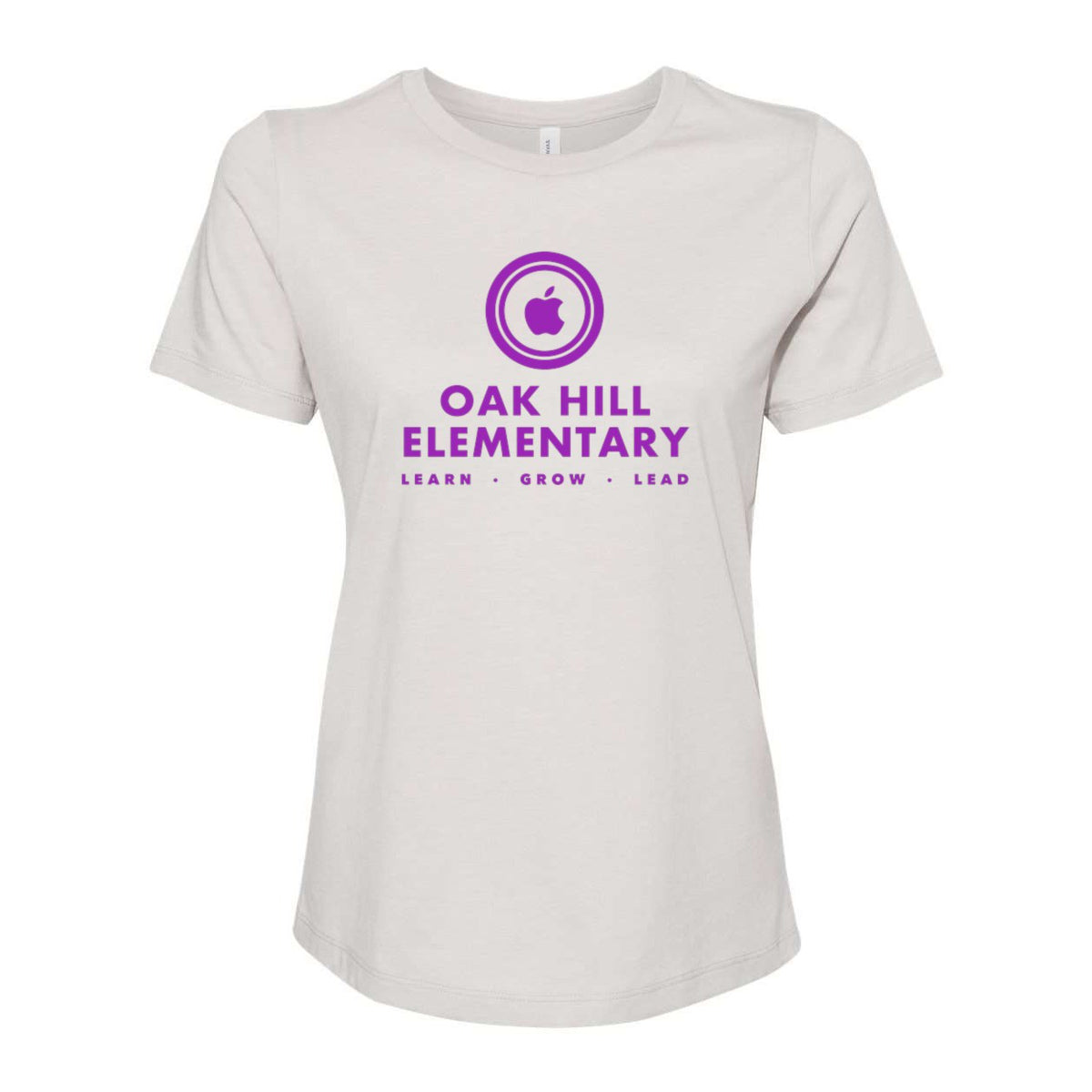 BELLA + CANVAS Women's Relaxed Fit Heather CVC Tee - Heather Cool Grey - Front