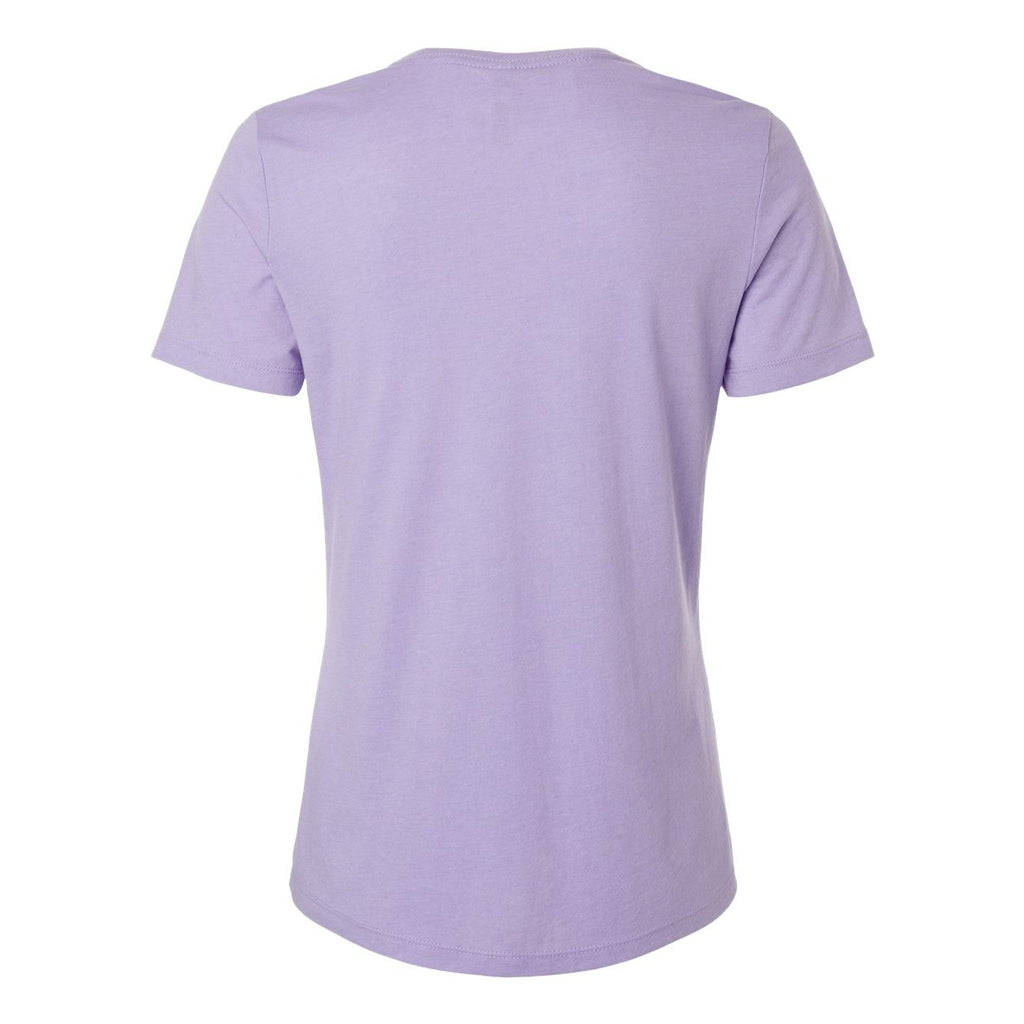 BELLA + CANVAS Women's Relaxed Fit Heather CVC Tee - Heather Dark Lavender - Back