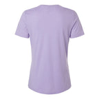 BELLA + CANVAS Women's Relaxed Fit Heather CVC Tee - Heather Dark Lavender - Back
