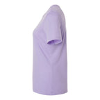 BELLA + CANVAS Women's Relaxed Fit Heather CVC Tee - Heather Dark Lavender - Direct Side