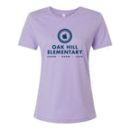 BELLA + CANVAS Women's Relaxed Fit Heather CVC Tee - Heather Dark Lavender - Front