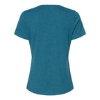 BELLA + CANVAS Women's Relaxed Fit Heather CVC Tee - Heather Deep Teal - Back