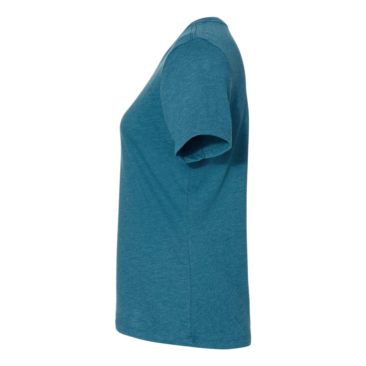 BELLA + CANVAS Women's Relaxed Fit Heather CVC Tee - Heather Deep Teal - Direct Side
