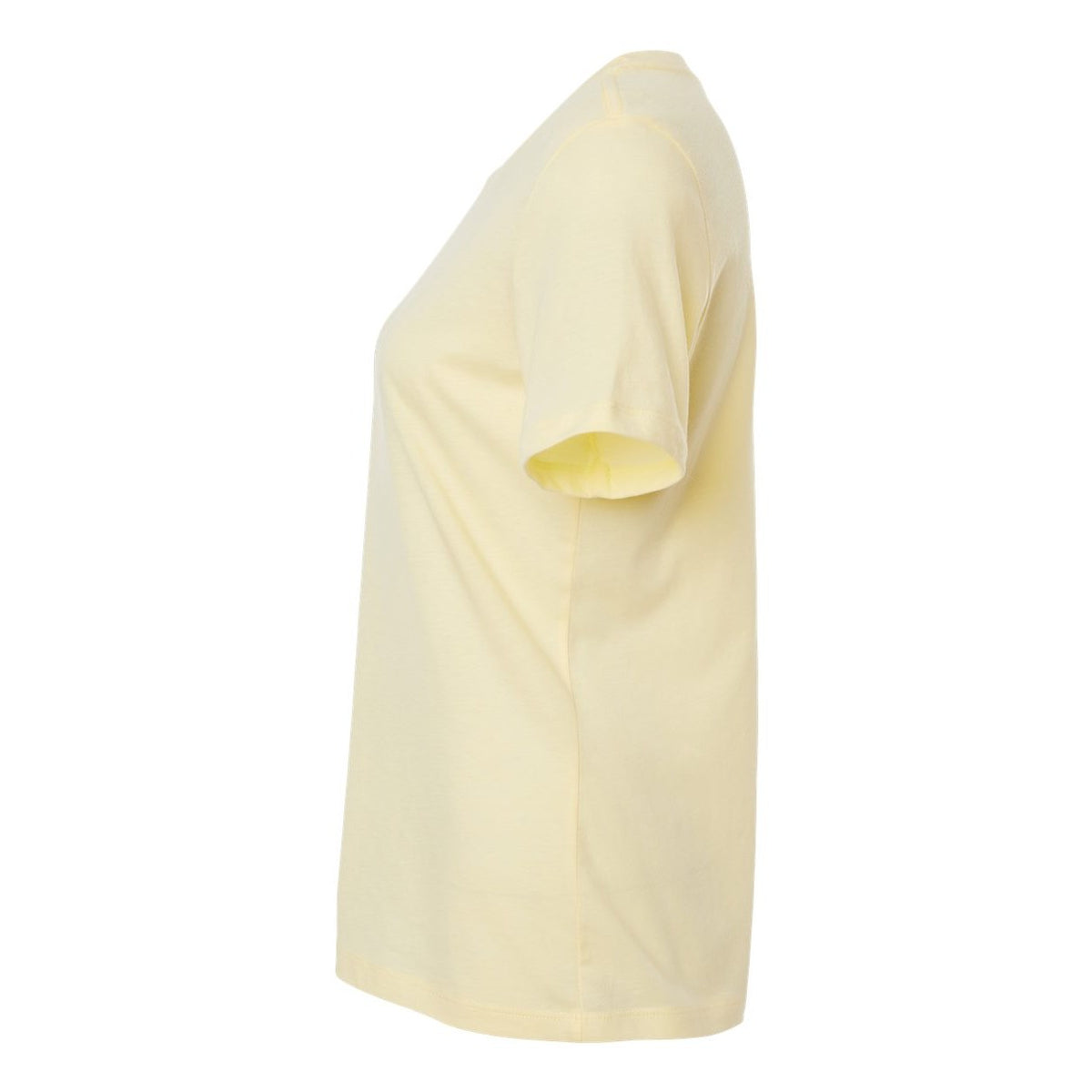 BELLA + CANVAS Women's Relaxed Fit Heather CVC Tee - Heather French Vanilla - Direct Side