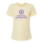 BELLA + CANVAS Women's Relaxed Fit Heather CVC Tee - Heather French Vanilla - Front