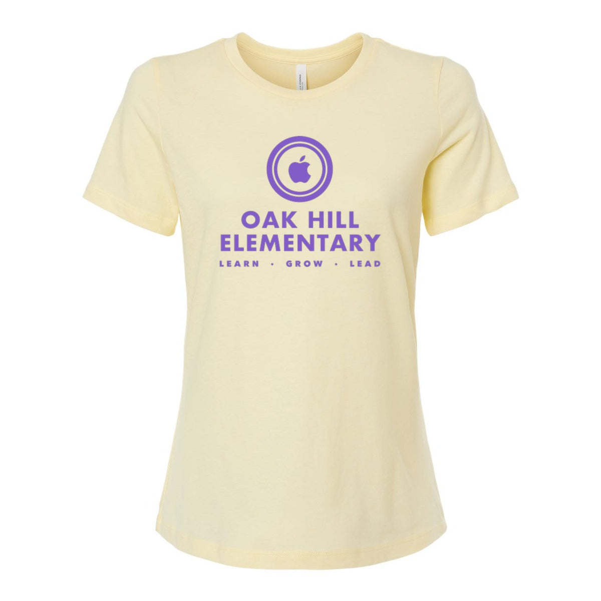 BELLA + CANVAS Women's Relaxed Fit Heather CVC Tee - Heather French Vanilla - Front