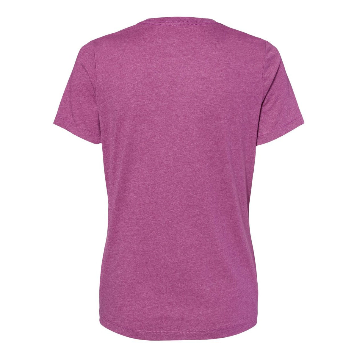 BELLA + CANVAS Women's Relaxed Fit Heather CVC Tee - Heather Magenta - Back