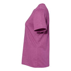 BELLA + CANVAS Women's Relaxed Fit Heather CVC Tee - Heather Magenta - Direct Side