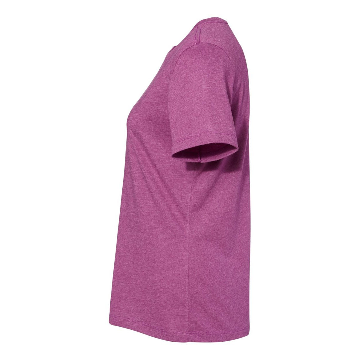 BELLA + CANVAS Women's Relaxed Fit Heather CVC Tee - Heather Magenta - Direct Side