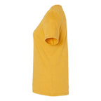 BELLA + CANVAS Women's Relaxed Fit Heather CVC Tee - Heather Mustard - Direct Side